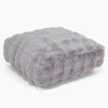 Grand Coussin de Sol - Fausse Fourrure à Bulles Gris 01