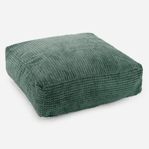 Grand Coussin de Sol - Pompon Vert Mousse
