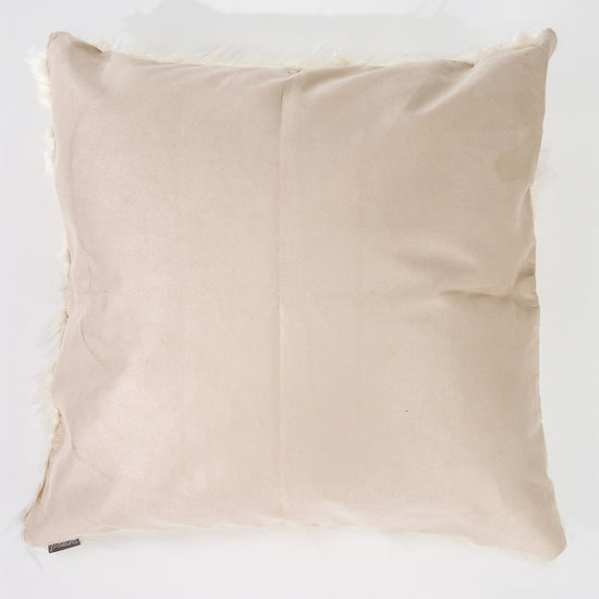 Grand Housse de Coussin 70 x 70cm -Imitation fourrure à poils longs Crème 02