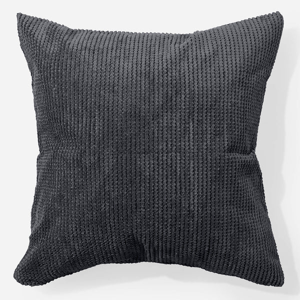 Grand Housse de Coussin 70 x 70cm - Pompon Noir 01