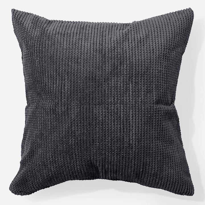 Grand Housse de Coussin 70 x 70cm - Pompon Noir 01