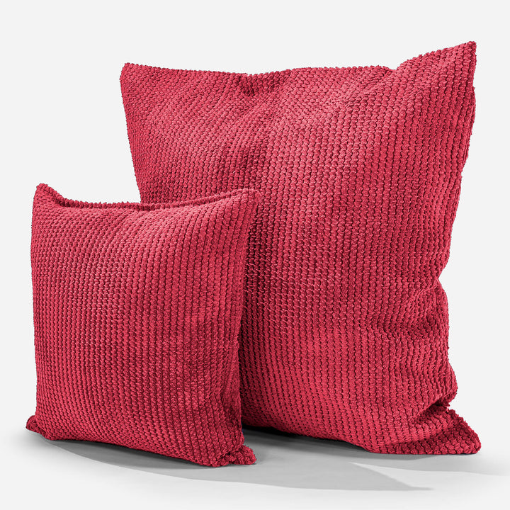 Grand Housse de Coussin 70 x 70cm - Pompon Rouge pastel 02