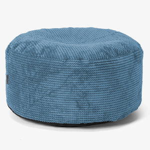 Grand Repose-pied Rond - Pompon Bleu Ciel
