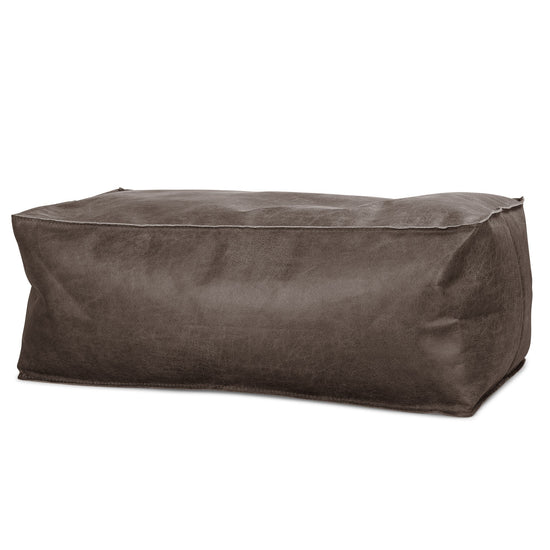 Gros Repose Pied - Cuir Vintage Gris Ardoise 01