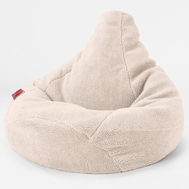 Pouf Poire Gamer Housse de Remplacement - Fausse Fourrure Nounours 01