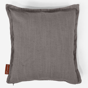 Housse de Coussin 47 x 47cm - Aspect Lin Gris Ardoise