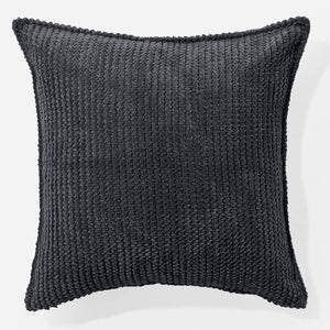 Housse de Coussin 47 x 47cm - Pompon Noir