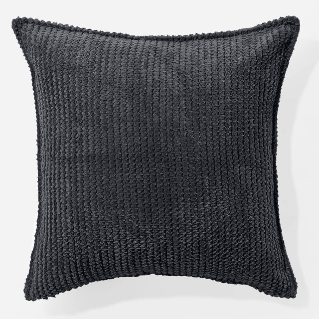 Housse de Coussin 47 x 47cm - Pompon Noir 01
