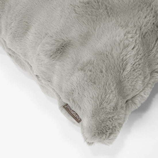 Housse de Coussin Rectangulaire 35 x 50cm - Fausse Fourrure à Bulles Vert Sauge 02