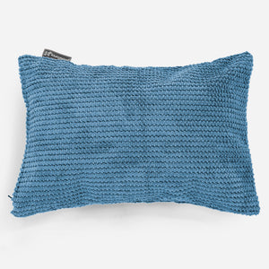 Housse de Coussin Rectangulaire 35 x 50cm - Pompon Bleu Ciel