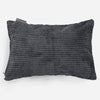 Housse de Coussin Rectangulaire 35 x 50cm - Pompon Noir 01