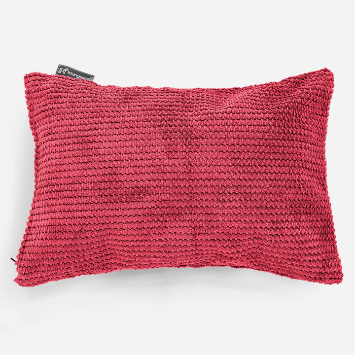 Housse de Coussin Rectangulaire 35 x 50cm - Pompon Rouge pastel 01