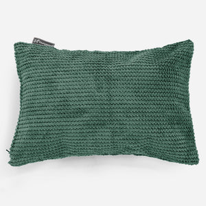 Housse de Coussin Rectangulaire 35 x 50cm - Pompon Vert Mousse