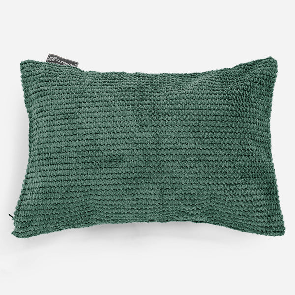 Housse de Coussin Rectangulaire 35 x 50cm - Pompon Vert Mousse 01