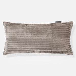 Housse de Coussin Rectangulaire Géant 40 x 70cm - Côtelé Grège