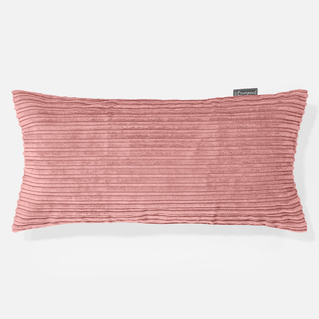 Housse de Coussin Rectangulaire Géant 40 x 70cm - Côtelé Pêche 01