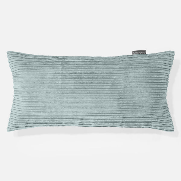 Housse de Coussin Rectangulaire Géant 40 x 70cm - Côtelé Verte Menthe 01