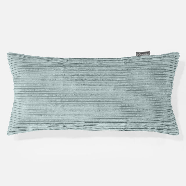 Housse de Coussin Rectangulaire Géant 40 x 70cm - Côtelé Verte Menthe 01