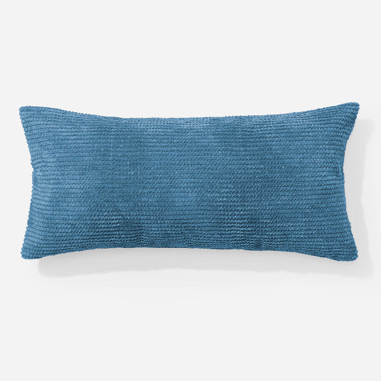 Housse de Coussin Rectangulaire Géant 40 x 70cm - Pompon Bleu Ciel 01