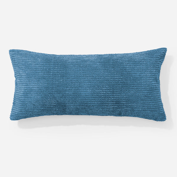 Housse de Coussin Rectangulaire Géant 40 x 70cm - Pompon Bleu Ciel 01