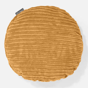 Housse de Coussin Rond 50cm - Côtelé Miel doré