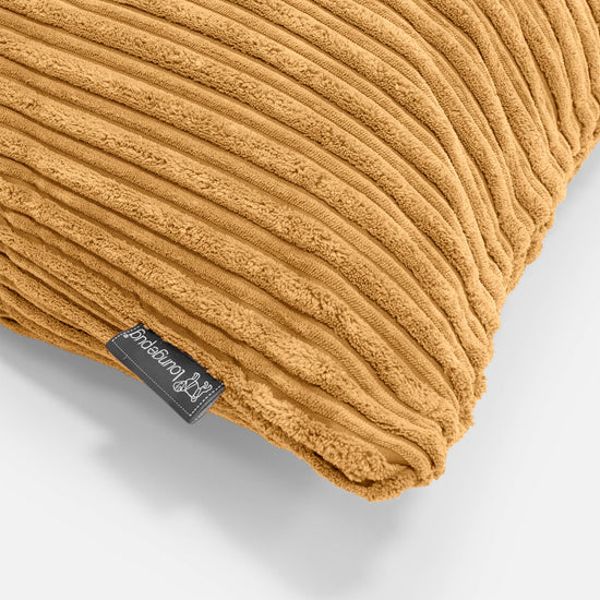 Housse de Coussin Rond 50cm - Côtelé Miel doré 02