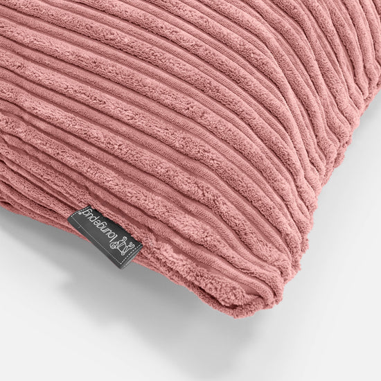 Housse de Coussin Rond 50cm - Côtelé Pêche 02