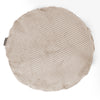 Housse de Coussin Rond 50cm - Pompon Ivoire 01