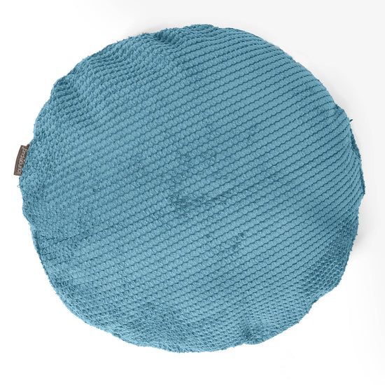 Housse de Coussin Rond 50cm - Pompon Mer Égée 01