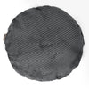 Housse de Coussin Rond 50cm - Pompon Noir 01
