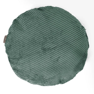 Housse de Coussin Rond 50cm - Pompon Vert Mousse