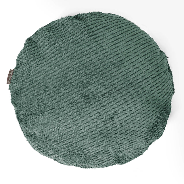Housse de Coussin Rond 50cm - Pompon Vert Mousse 01