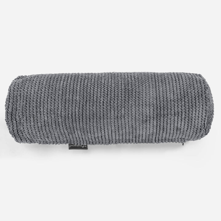 Housse de Traversin 20 x 55cm - Pompon Noir 02