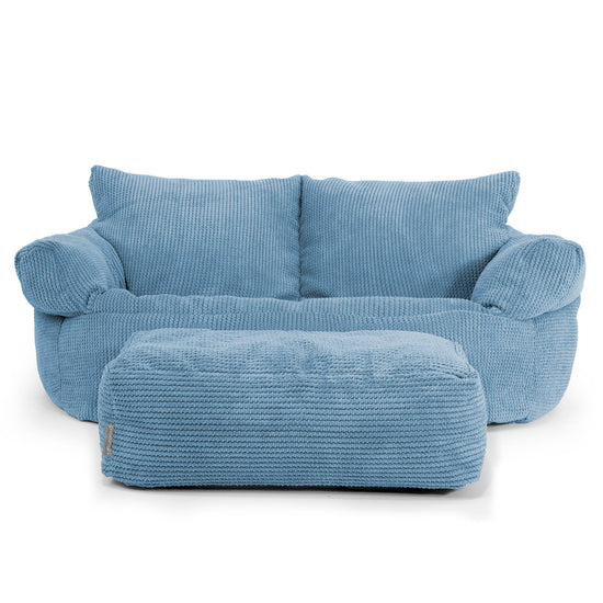 Joséphine Canapé Pouf - Pompon Bleu Ciel 02