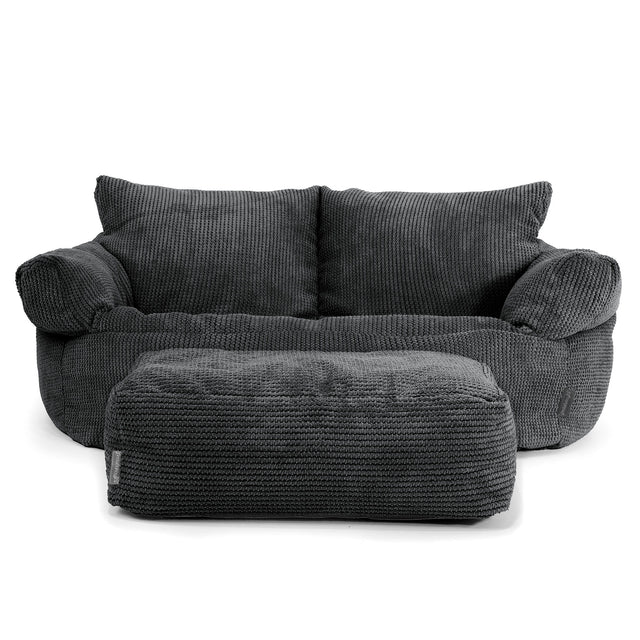 Joséphine Canapé Pouf - Pompon Noir 02