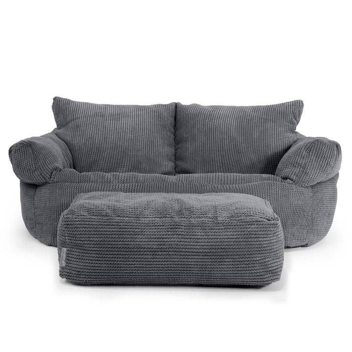 Joséphine Canapé Pouf - Pompon Noir 02