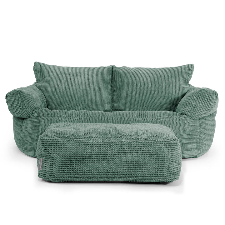 Joséphine Canapé Pouf - Pompon Vert Mousse 02