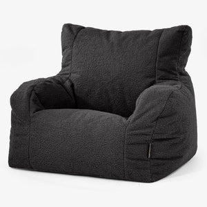 Joséphine Pouf Fauteuil Design - Bouclé Anthracite