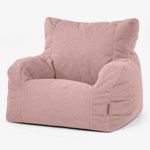 Joséphine Pouf Fauteuil Design - Bouclé Rose