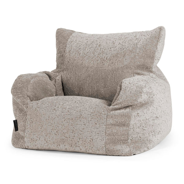 Joséphine Pouf Fauteuil Design - Chenille Luxe Gris 01