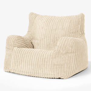 Joséphine Pouf Fauteuil Design - Côtelé Crème