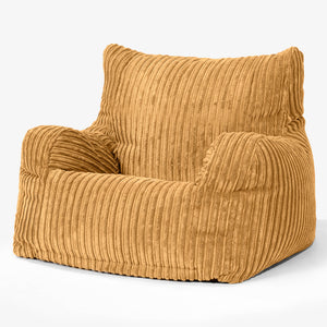 Joséphine Pouf Fauteuil Design - Côtelé Miel doré