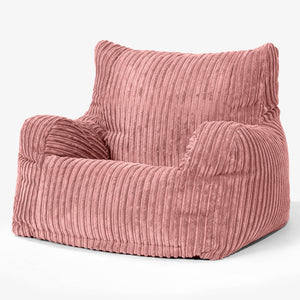 Joséphine Pouf Fauteuil Design - Côtelé Pêche