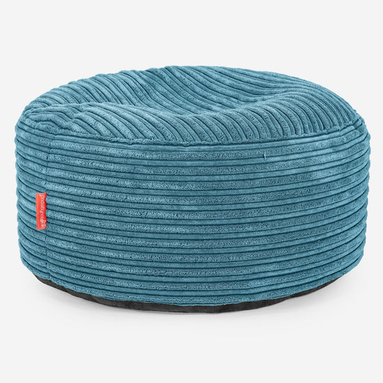 Pouf Ottoman avec Plateau - Côtelé Mer Égée  03