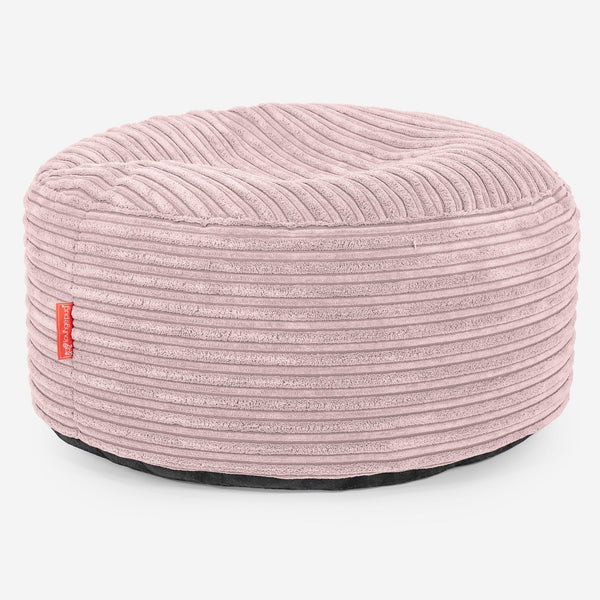 Pouf Ottoman - Côtelé Rose  01