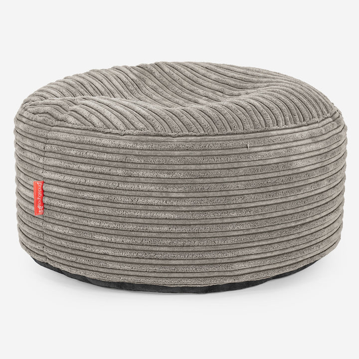 Pouf Ottoman avec Plateau - Côtelé Vison  03