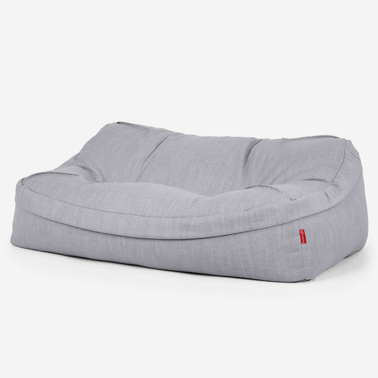 Le Canapé Pouf Doudou - Aspect Lin Argent 01