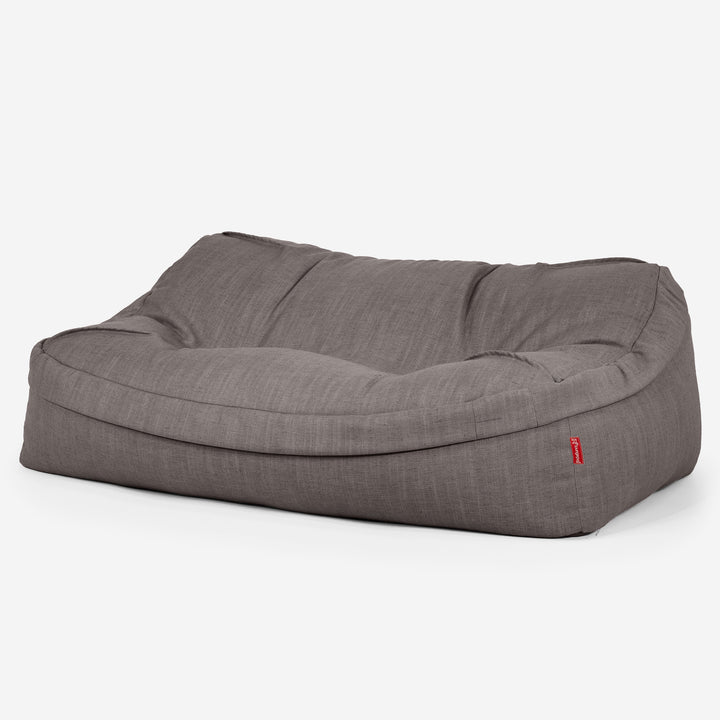 Le Canapé Pouf Doudou - Aspect Lin Gris Ardoise  01