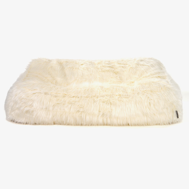 Le Canapé Pouf Doudou - Imitation fourrure à poils longs Crème 02