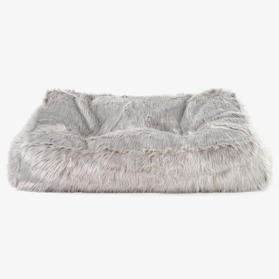 Le Canapé Pouf Doudou - Imitation fourrure à poils longs Gris 02